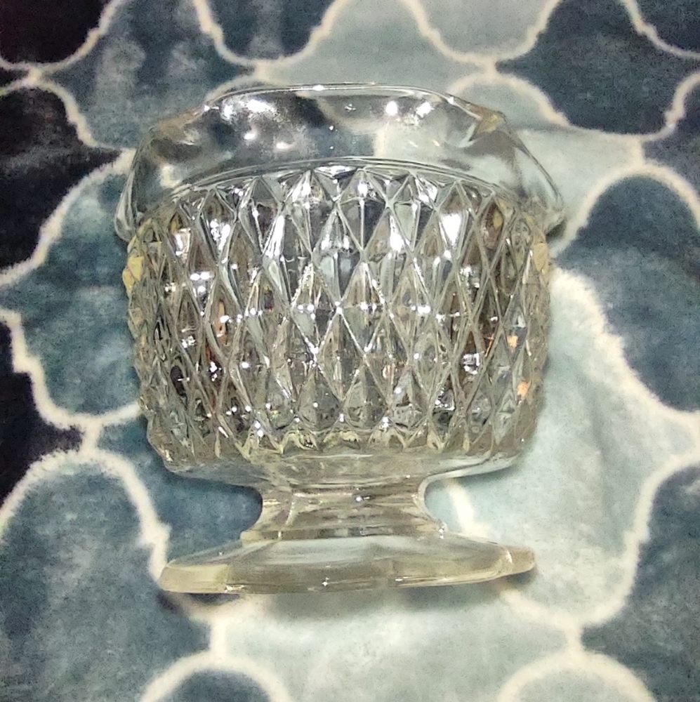 Indiana Glass Diamond Point Mayonnaise Bowl